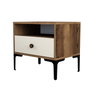 Hanah Home Lizbon 533 Mesilla de Noche Nogal y Crema